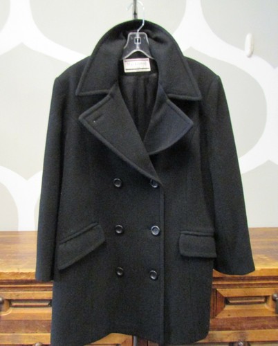 MACKINTOSH New England Made IN USA BLACK WOOL PEAC