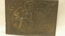 VINTAGE 1970s Coco Cola SODA FOUNTAIN BELT BUCKLE Trans Pan Exposition Souvenir