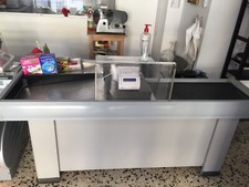banco cassa con nastro trasportatore 2.2m/1m