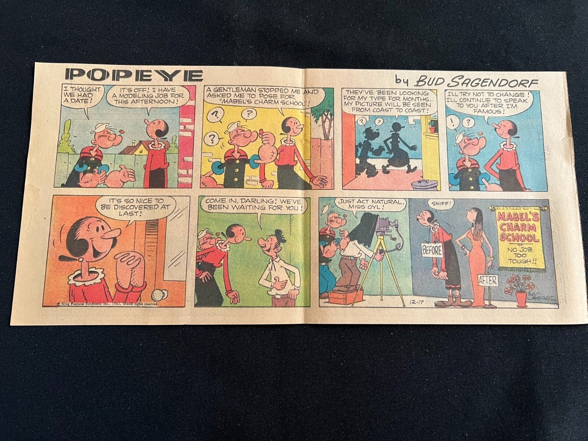 05a POPEYE by Bud Sagendorf Lot of 11 Sunday Third Page