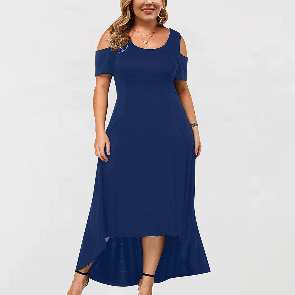 Plus size online cold shoulder dress