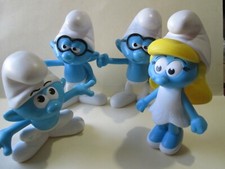 4 Burger King ToyS Smurfette SMURF The Smurfs Lost Village Burger King 2002 2016