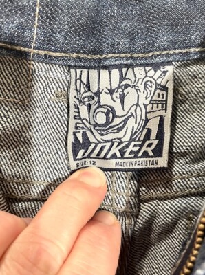 VTG Joker Brand Boys Jeans 12 - 27”x 28”Dark Rinse Wide Leg Solid