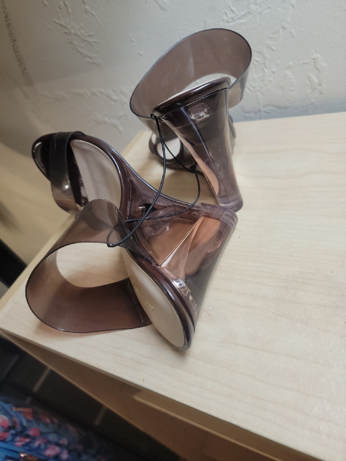 NEW Women's Shoes ALDO Smoky Wedge, "Clearly", Size 8.5  Clear Straps, 4” Gel image 6