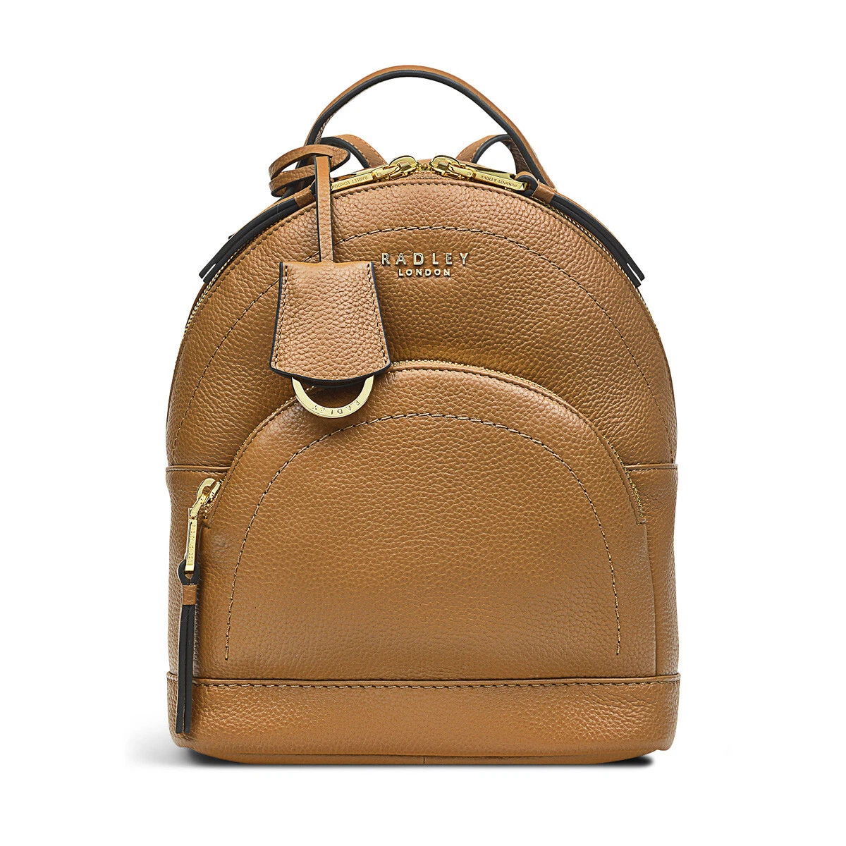 Radley Reeve Close Backpack Bag Brown Leather Zip Around Small to
