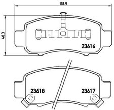 P28033 Bremsbelagsatz Scheibenbremse vorne Brembo P 28 033 für HONDA Insight ZE