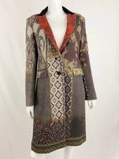 Etro Patterned Wool Coat Size M