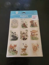 American Greetings Vintage Scented Scratch-n-Sniff Stickers Forest ANIMAL  1984