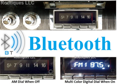 1967-1968 Cadillac Bluetooth Stereo Radio Multi Color Display AM/FM USA 740