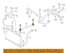 HYUNDAI OEM 00-14 Accent Cooling Radiator Components-Upper Hose Clamp 253313D041