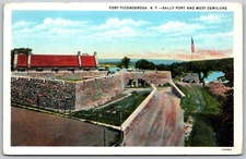 Fort Ticonderoga Sally Port New York VT Lake Champlain VINTAGE Postcard