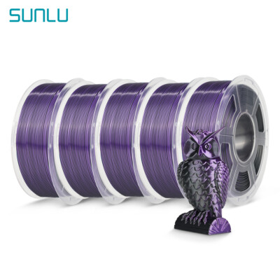 SUNLU 5×1KG/10×1KG PLA PETG Seide ABS ASA SILK 3D Drucker Filament 1KG Spule