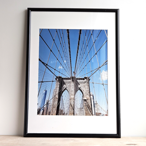 Brooklyn Bridge Digital Print Framed Portrait Size 53cm x 73cm - Picture 2 of 2