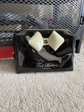 Ted Baker bow wash bag / makeup bag large black 