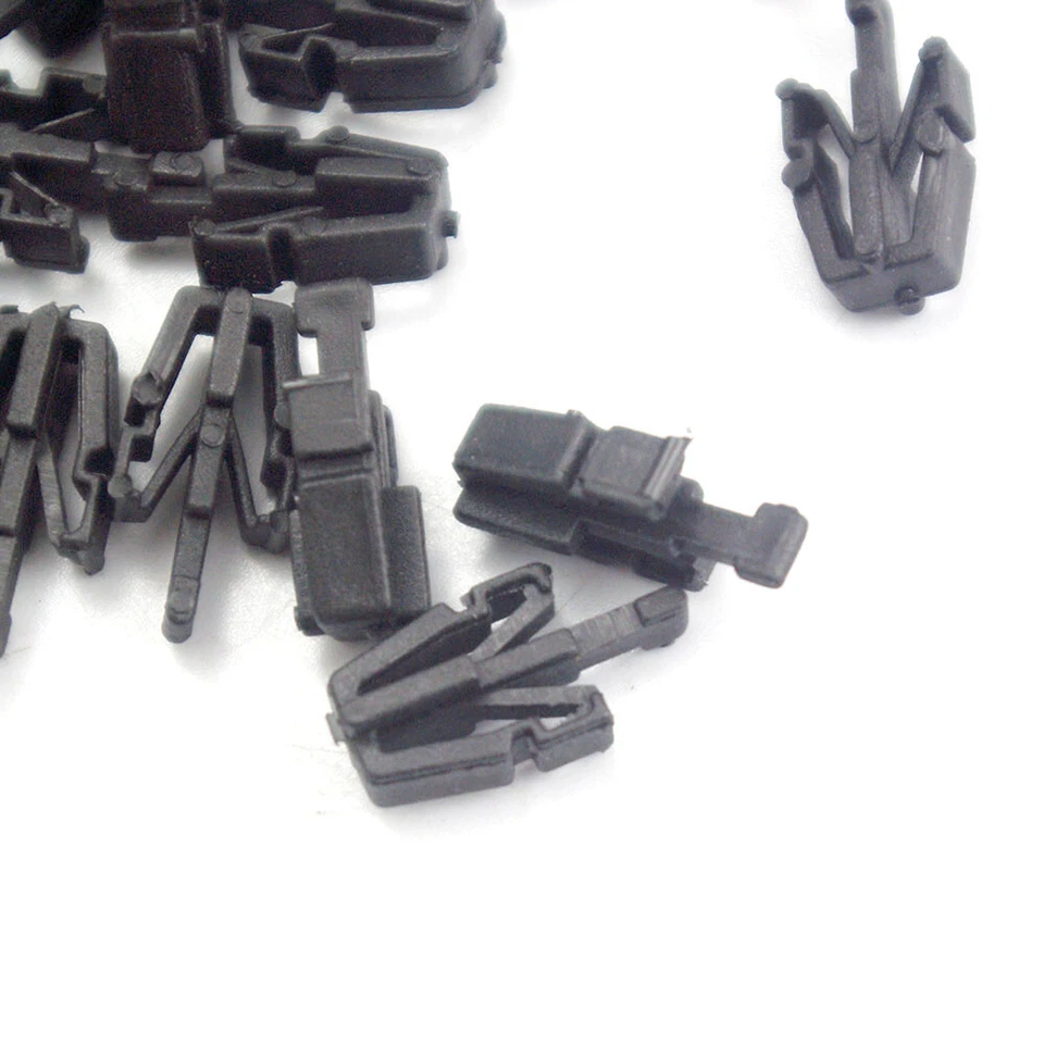 50 piezas clips de retención de rejilla negros para Mazda Mitsubishi Toyota Honda Ford Escort Foto 3 de 4