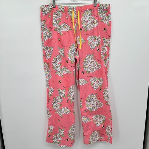 Nick & Nora Pyjamahose XXL Lounge PJ Baumwolle Daisy Bee Mine Statement Neuheit