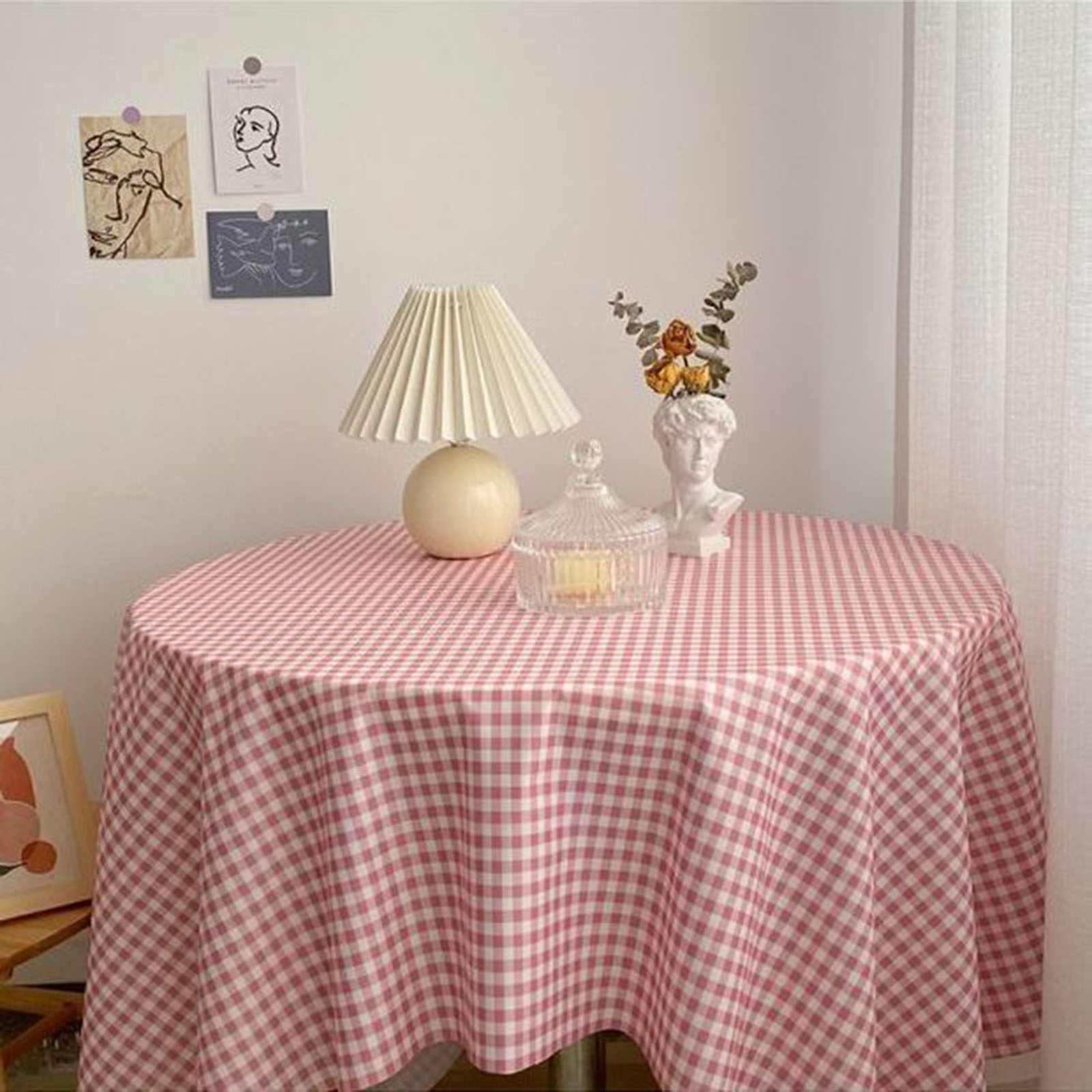 Decorative Tablecloth Dining Checkerboard Set for Home Coffee Shops