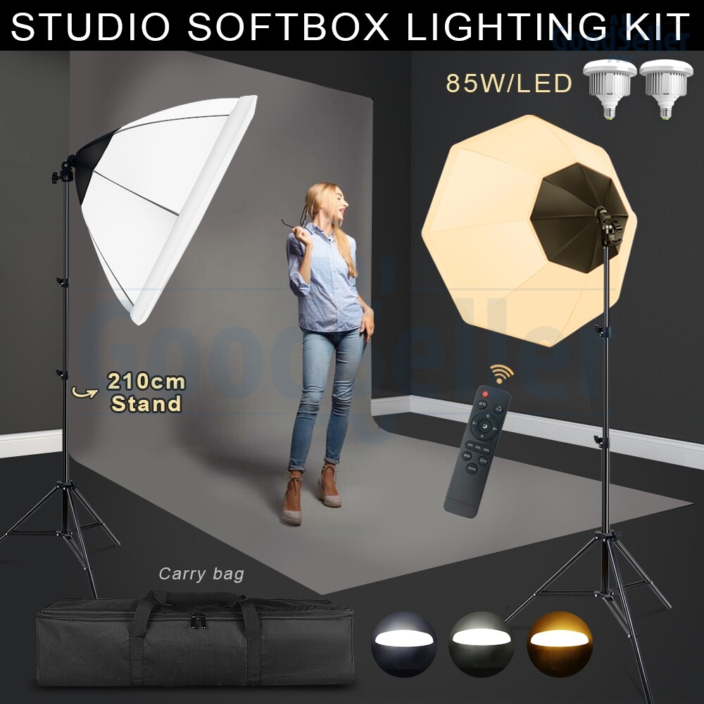 Studio Octagonal Dimmable LED Softbox Lighting Stand Photography