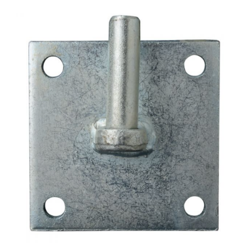 Gate Hinge Hook Plate on Square Plate Zinc Galvanised 75mm / 100mm eBay