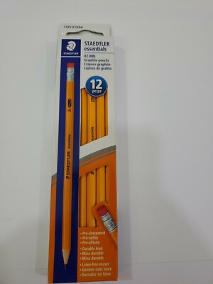 Staedtler Essentials Pre-Sharpened HB #2 Yellow Wood Graphite Pencils 12 pcs.