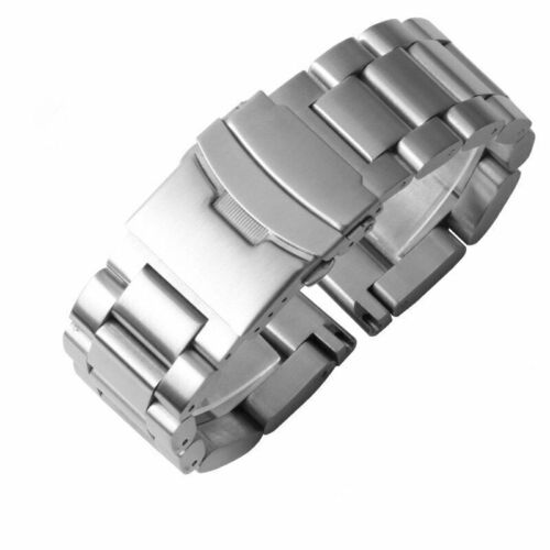 5,5 mm dickes massives schweres Armband Edelstahl Uhrenarmband Uhrenarmband US-LAGER - Bild 2 von 7
