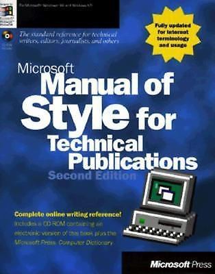 Microsoft Manual Of Style For Technical Publications by MS Corp