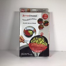 BetterStrainer Expandable Strainer Fits On Pots And Pans And Bowls 9.45-11.8 in.