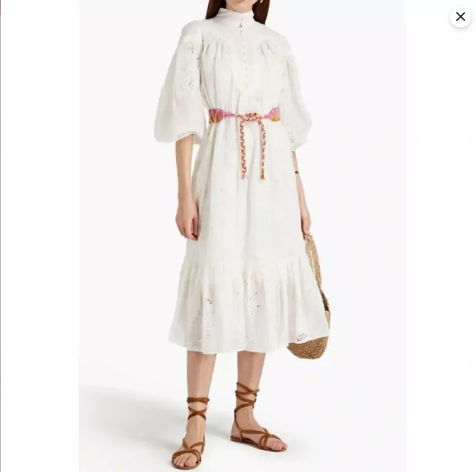 Zimmermann white midi dress cheap