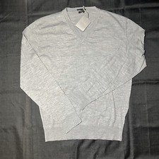 NEW WITH TAGS Tom Ford 100 Merino Wool V-Neck Sweater - Size 56 2XL - Gray