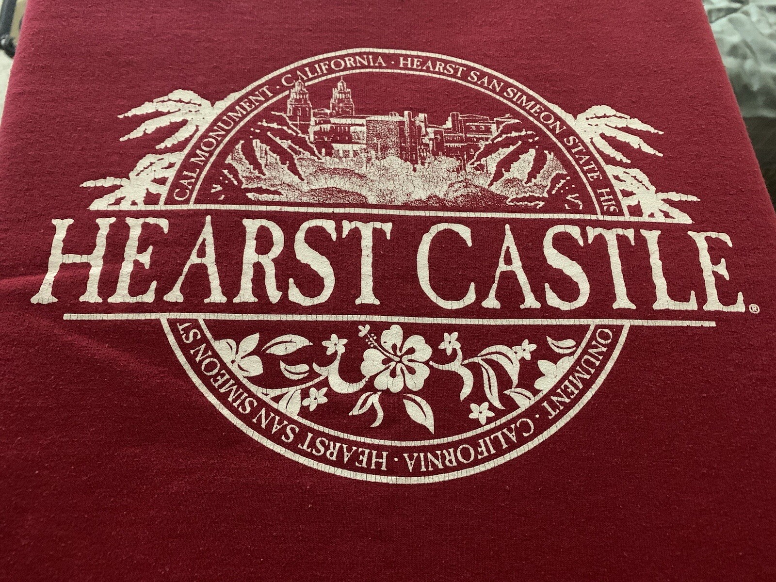 Vintage Hearst Castle Sweatshirt Maroon Large San… - image 1