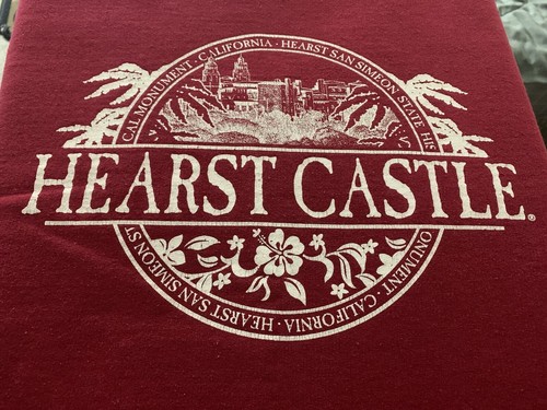 Felpa Vintage Hearst Castle Marrone Grande San Simeone California Monumento Vintage
