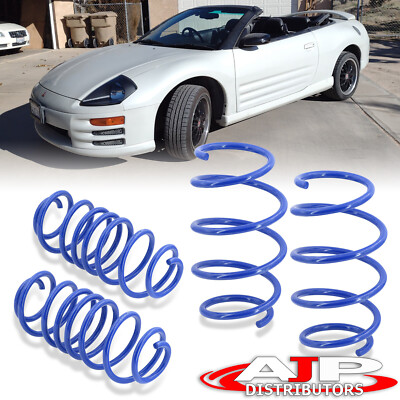 Blue Coil Height Drop Lowering Springs Set For 2000-2005 Mitsubishi Eclipse 3G