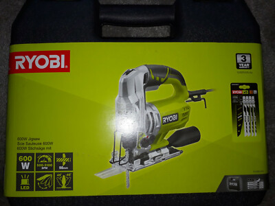 Ryobi RJS 980-KA5 Pendelhub-Stichsäge 600 Watt LED Beleuchtung Spanblaseinrichtg