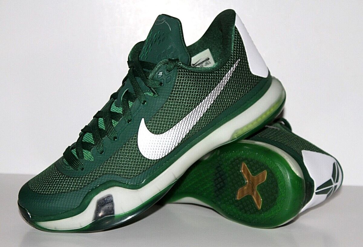 NEW Nike Kobe X TB Basketball Shoes Mens 8.5 Green Silver NEW Nike Kobe X TB Basketball Shoes Mens 8.5 Green Silver