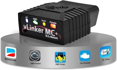 Vgate vLinker MC+ BT4.0 OBD2 Scanner Code Reader Diagnostic Tool Android/ios