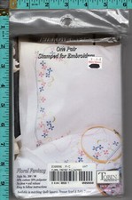 "Floral Fantasy" Tobin Home Fashions Pillow Case Pr Stamped 4 Embroidery 300/96