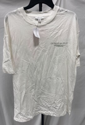 Topshop graphic painted tulip oversized tee in white- Size 0-2 (XS)