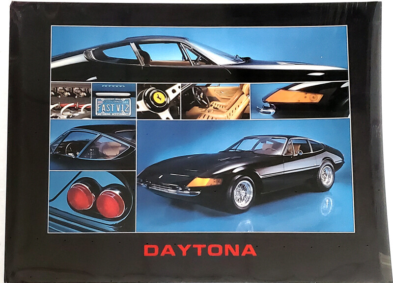 FERRARI 365 DAYTONA (c.1969) Classic Sports Car 23x29 1984 Wall