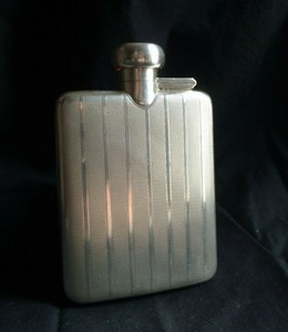 Antiguo Ingles Plata Esterlina Cadera Licor Frasco Birmingham 1924 Ebay