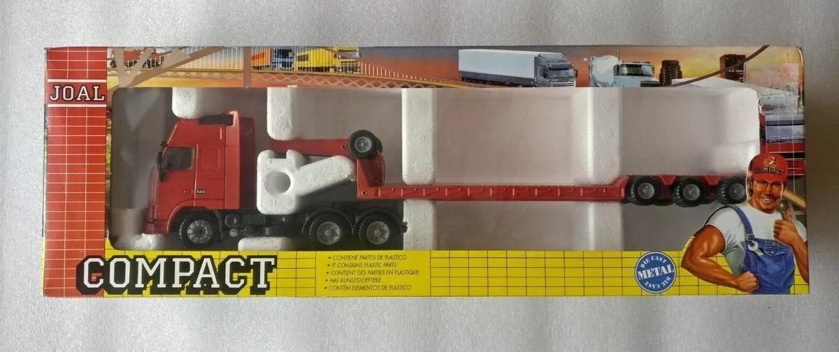 JOAL Compact DieCast Metal VOLVO FH16 Lowbed Trailer 1 50 Scale