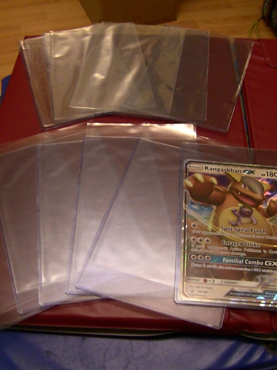 Pokemon (singles or 5 PACK ) JUMBO / OVERSIZED card EMPTY TOPLOADER + SLEEVE  | eBay