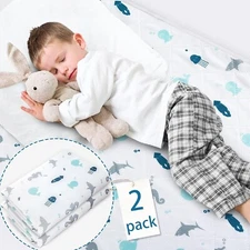 Washable Bed Pads 2 Pack 27x38 Reusable Non-slip Potty Training Pee Pads for Kid