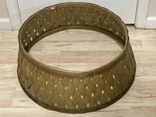 Brand New Hearth & Hand Magnolia Woven Tree Collar Skirt Neutral Beige Stained