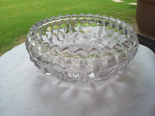 Fostoria AMERICAN CLEAR Cupped-in English Nappy/Bowl 3 1/8" Tall X 8 ¼" Across