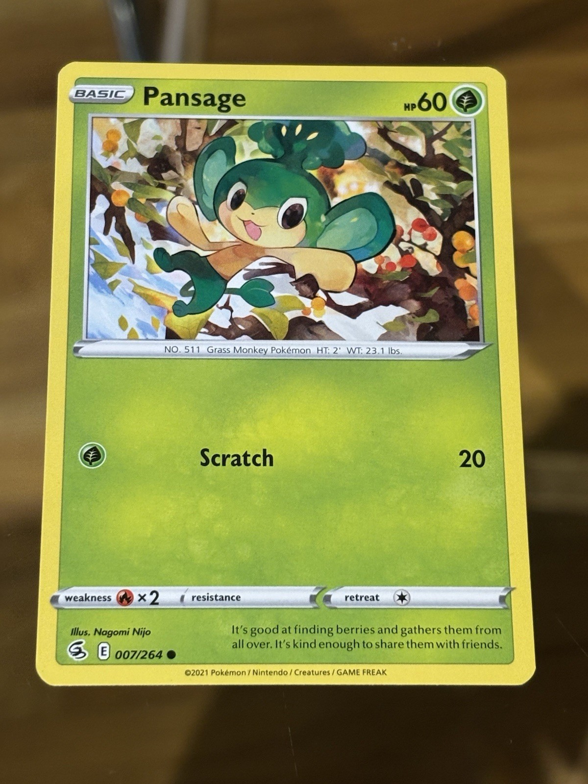 Pansage 007/264 Swsh08: Fusion Strike Common Pokemon Card Buy 2 Get 1 Free