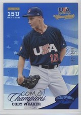 2013 USA Baseball Champions Certified National Team Mirror Blue Coby Weaver z6b
