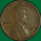 1909 Lincoln Wheat Cent Very Fine VF Coin #38187