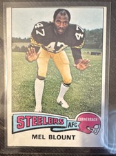 Topps 1975 Topps Mel Blount Pittsburgh Steelers Rookie Base Set Card #12. rookie card picture