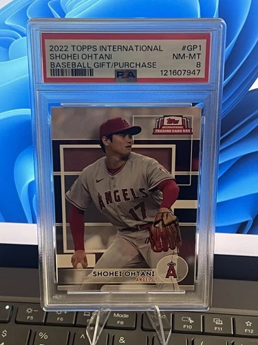 2022 TOPPS INTERNATIONAL TRADING CARD DAY SHOHEI OHTANI PSA 8 GP-1 LA ANGELS