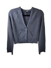 H&M Divided Womens Size S Gray Cropped Ribbe...